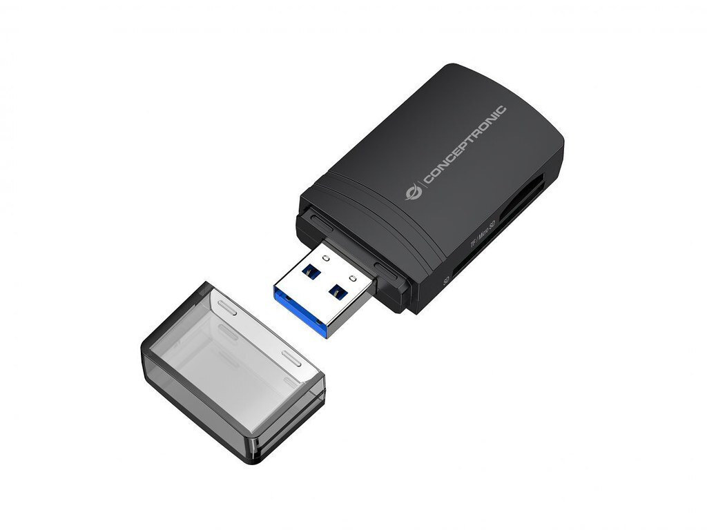 Card Reader Conceptronic Usb-a > Micro Sd Tf 4.0 Black - Image 2