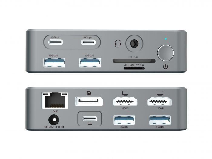 Conceptronic DONN25G 15-in-1 USB-C Docking Station με HDMI/DisplayPort 4K PD Ethernet - Image 2