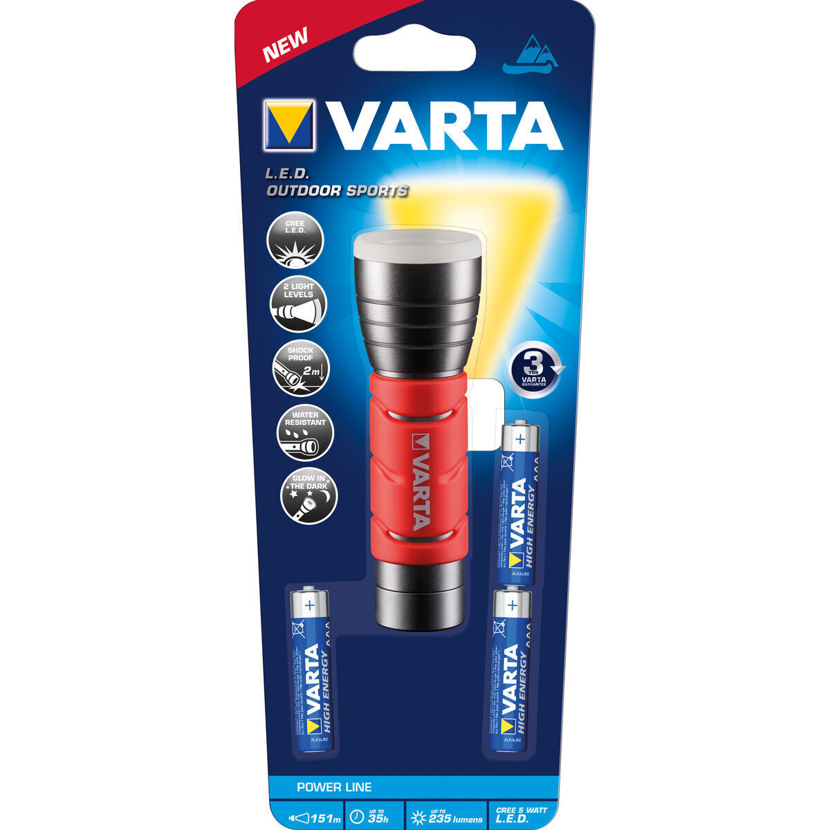 Varta Flashlight Στεγανός Φακός LED 235lm - Image 2