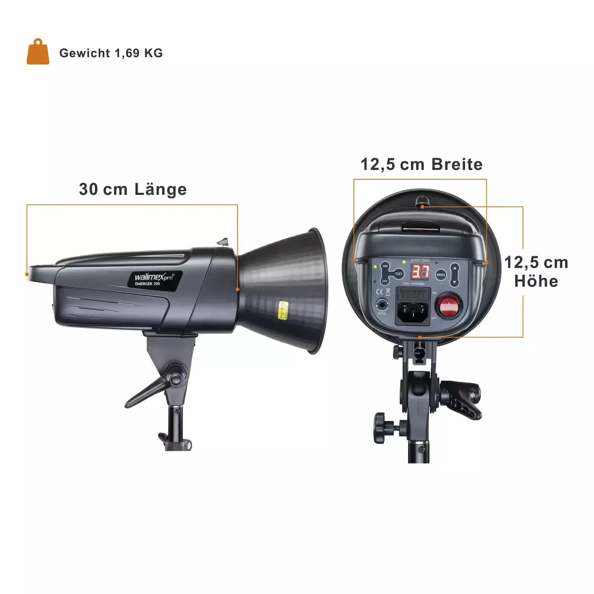 Walimex Pro Emerger 200 Set Double Kit Φωτισμού - Image 3