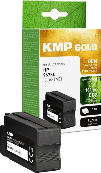 KMP Συμβατό Μελάνι Εκτυπωτή InkJet HP 3JA31AE, 967 XL 70ml Μαύρο 1τμχ - Image 2