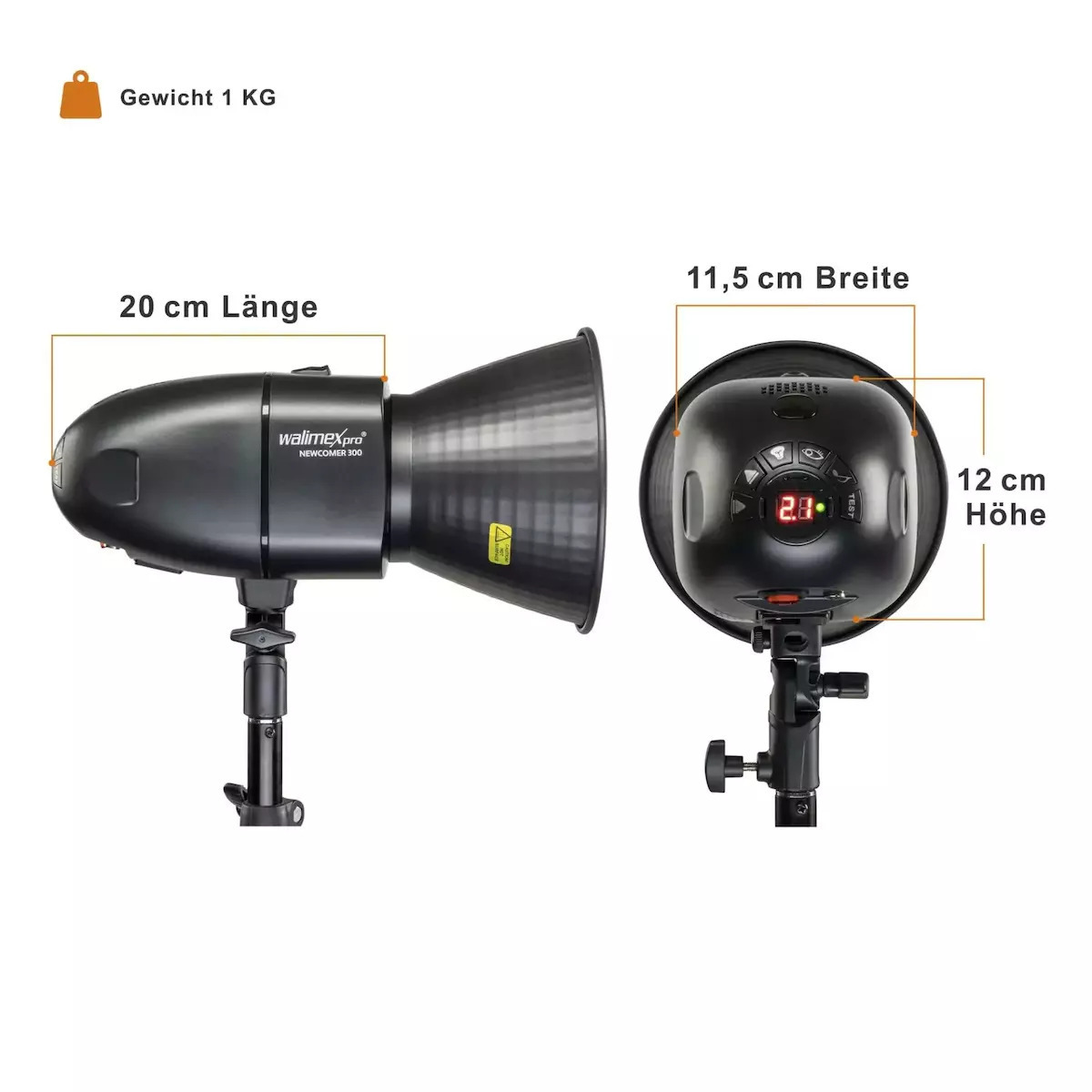 Walimex Pro Newcomer 300 II Set Double Kit Φωτισμού - Image 4