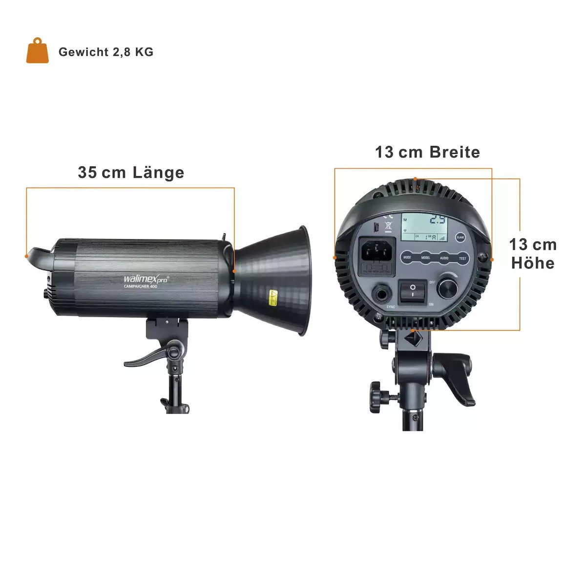 Walimex Campaigner 400 HS Set Single Kit Φωτισμού - Image 3