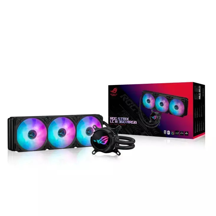Asus ROG STRIX LC III 360 (v2) Υδρόψυξη Επεξεργαστή Τριπλού Ανεμιστήρα 120mm για Socket AM4/AM5/1700/1200 με ARGB Φωτισμό - Image 6