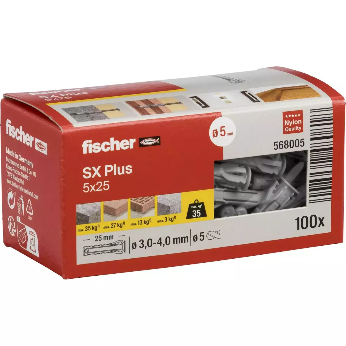 Fischer Ούπα Πλαστικό 568005 100τμχ - Image 3