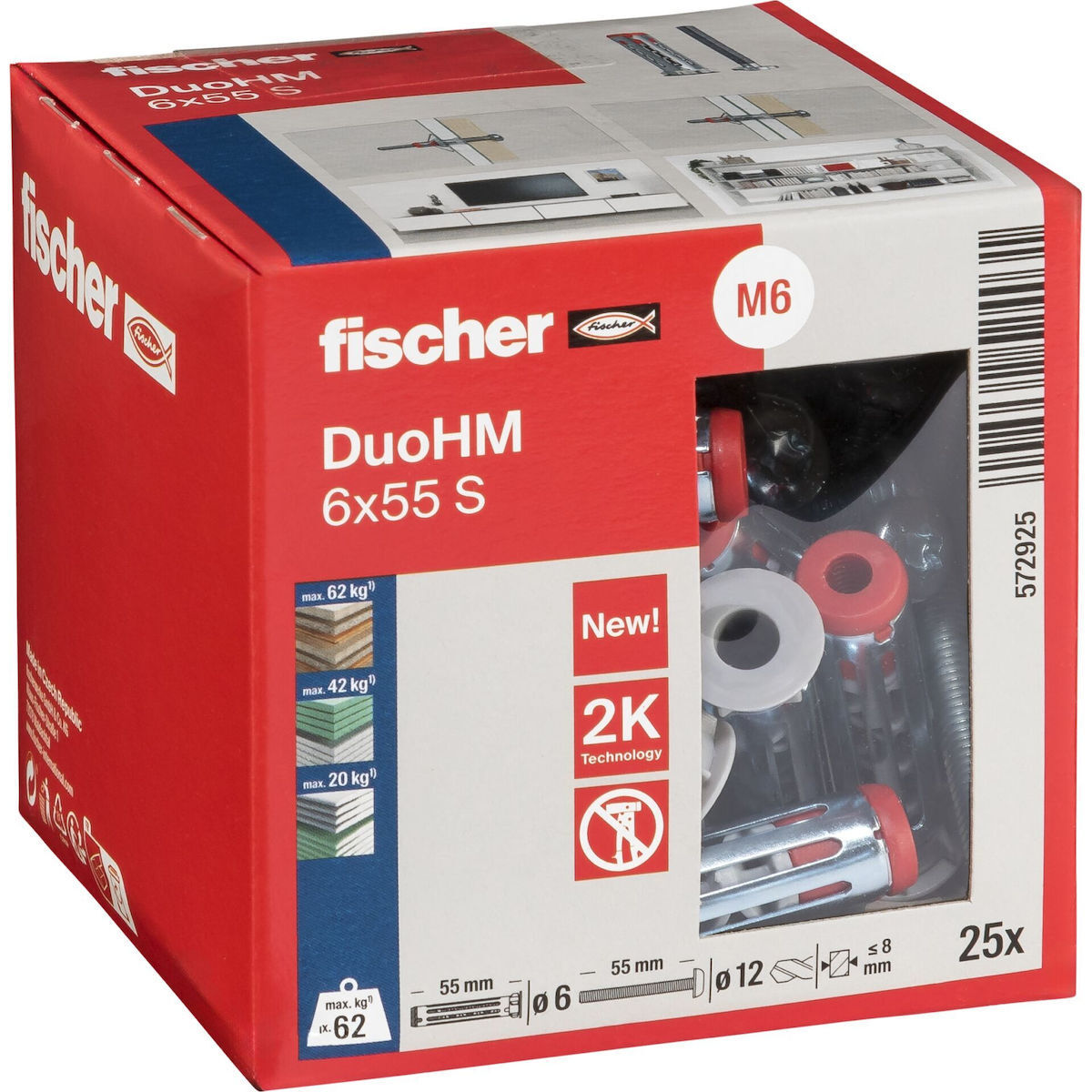 Fischer Ούπα Πλαστικό 6x55mm 572925 - Image 2