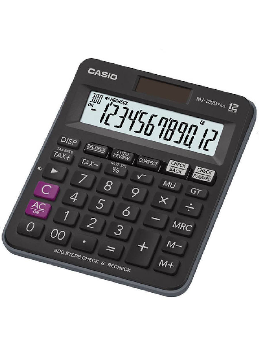 Casio MJ-120D Αριθμομηχανή Λογιστική 12 Ψηφίων σε Μαύρο Χρώμα MJ-120D