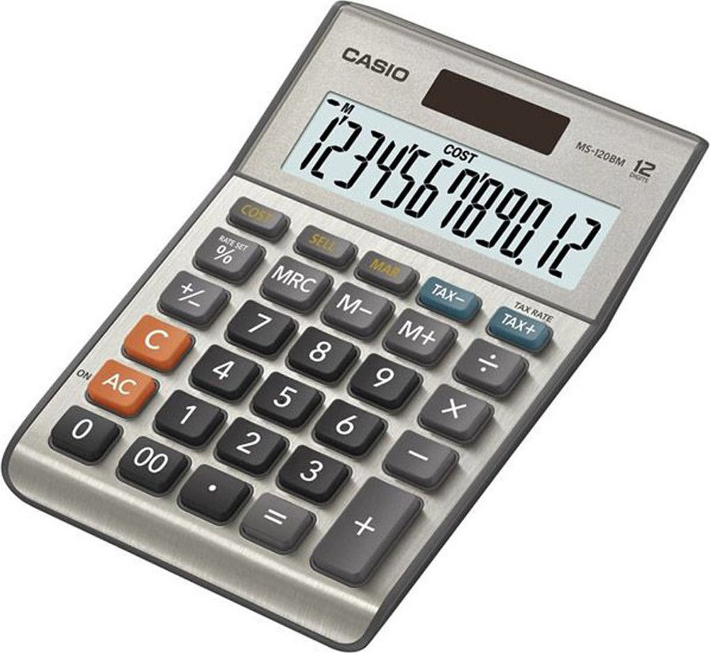 Casio Αριθμομηχανή σε Μαύρο Χρώμα MS-120FM - Image 3