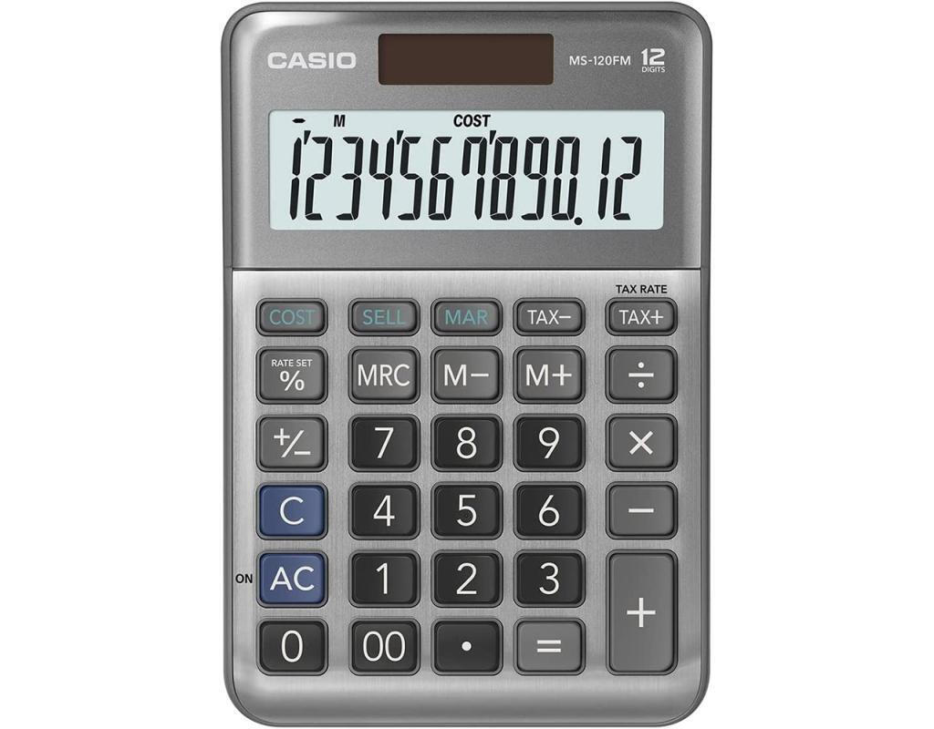 Casio Αριθμομηχανή σε Μαύρο Χρώμα MS-120FM - Image 2