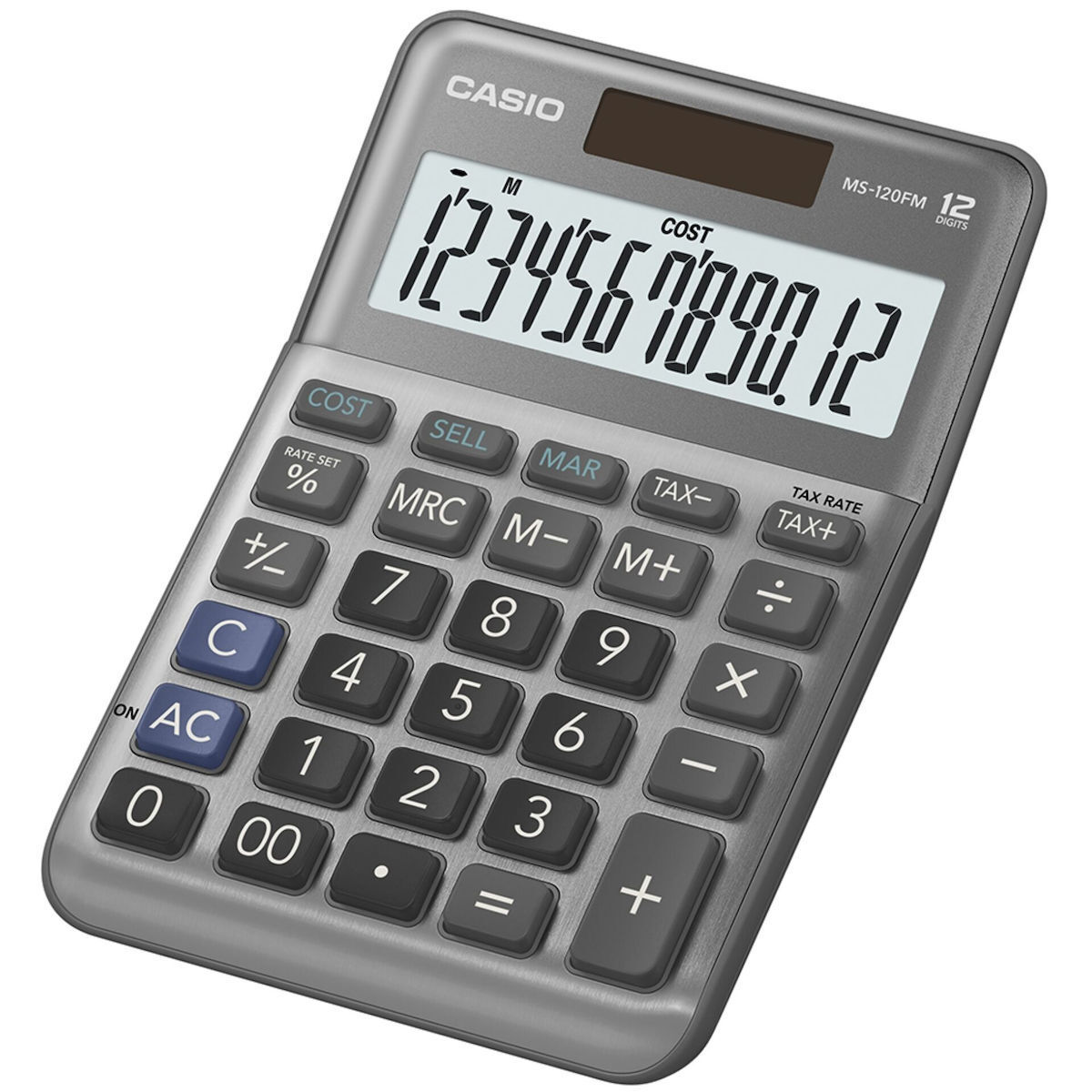 Casio Αριθμομηχανή σε Μαύρο Χρώμα MS-120FM