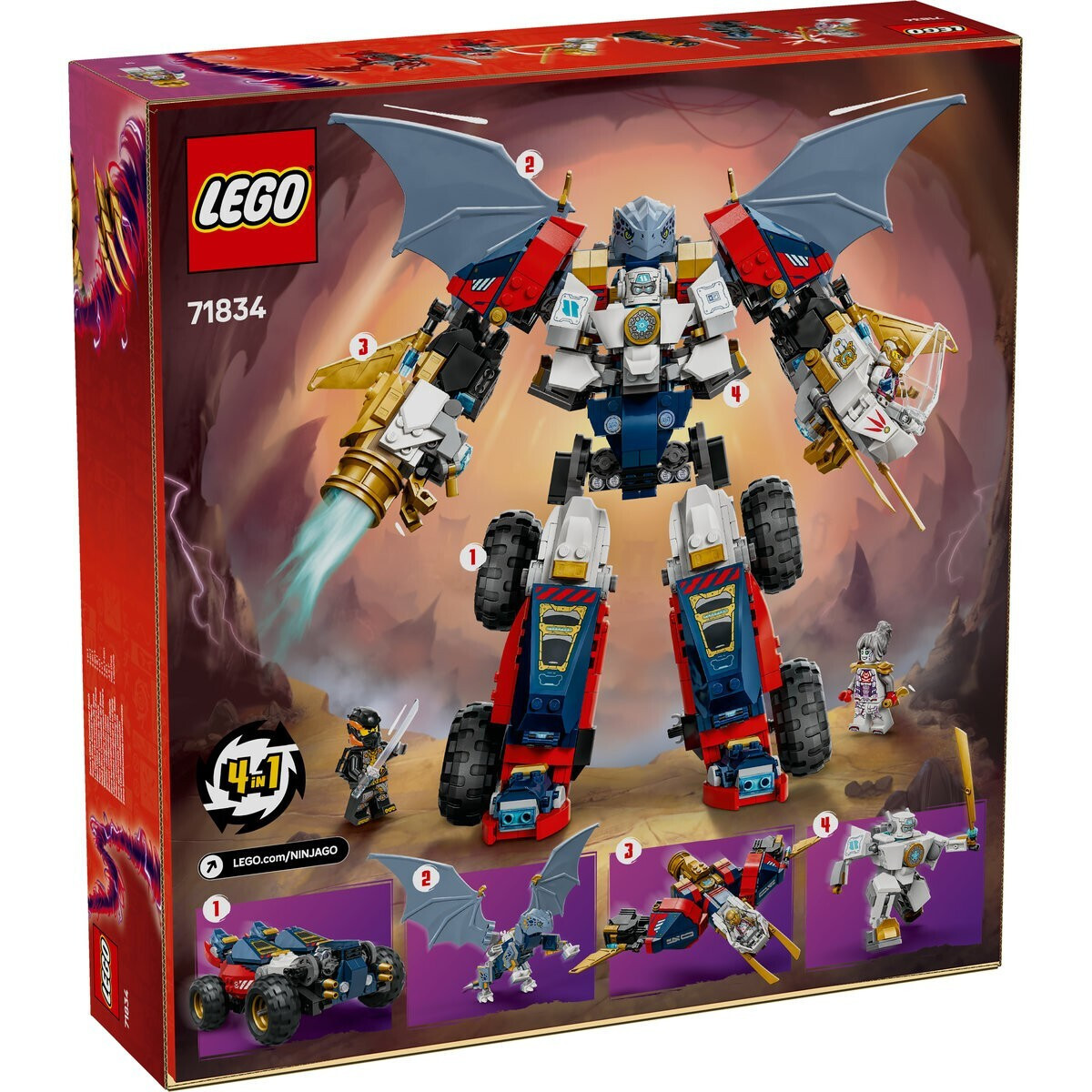 Lego Ninjago Zane's Ultra Combiner Mech για 9+ Ετών 1187τμχ - Image 2