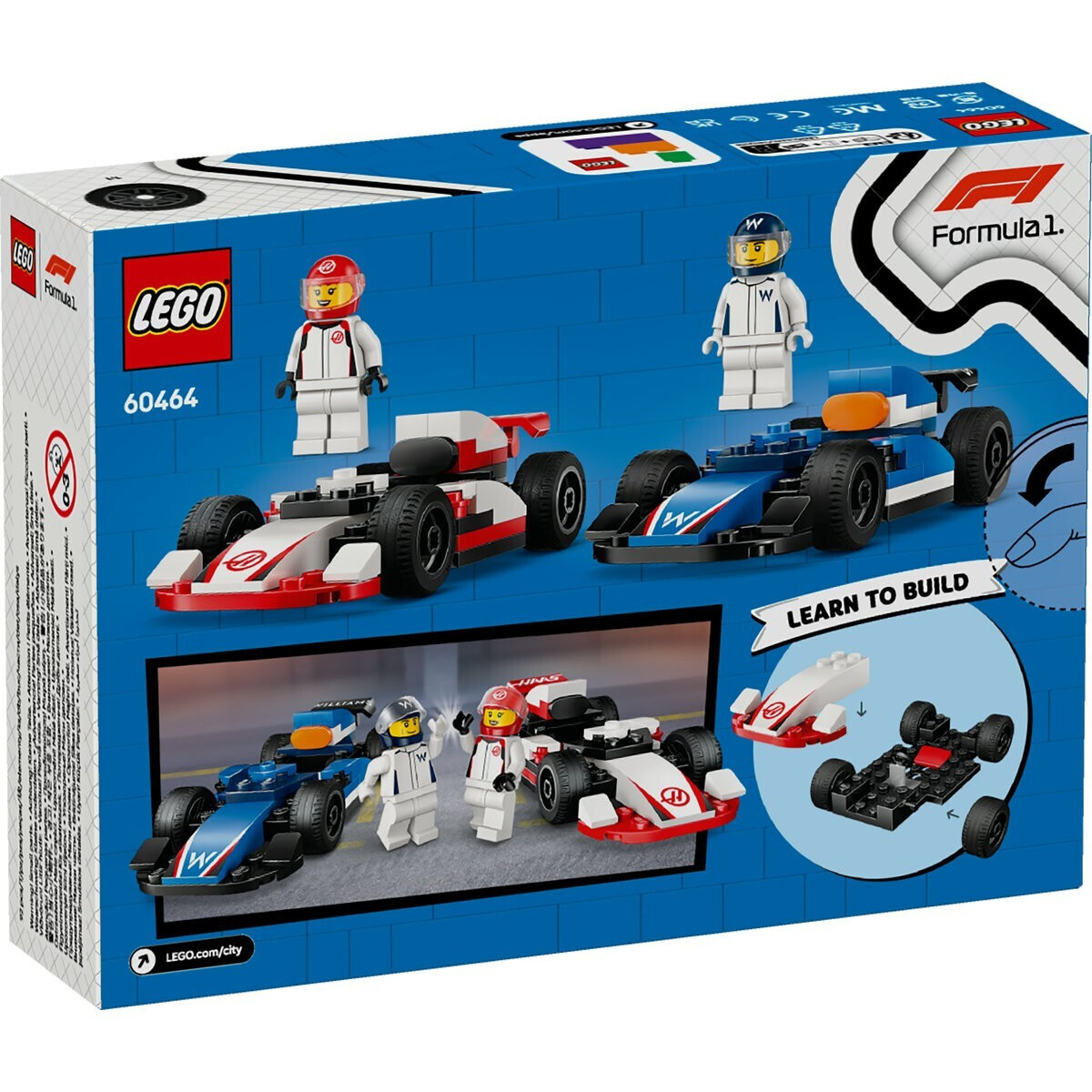 Lego City F1® Williams Racing & Haas F1® Race Cars για 4+ Ετών 92τμχ - Image 2