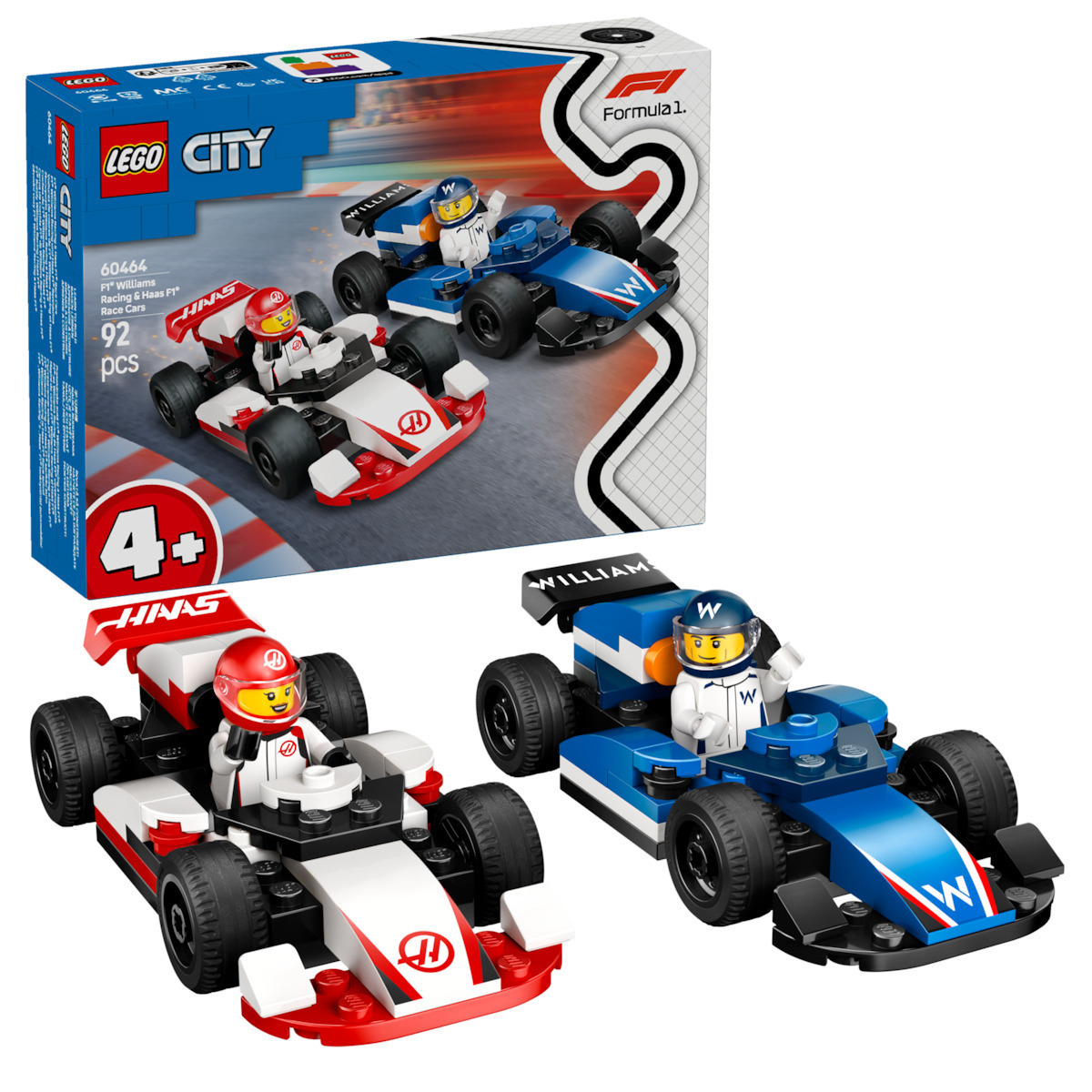 Lego City F1® Williams Racing & Haas F1® Race Cars για 4+ Ετών 92τμχ - Image 3