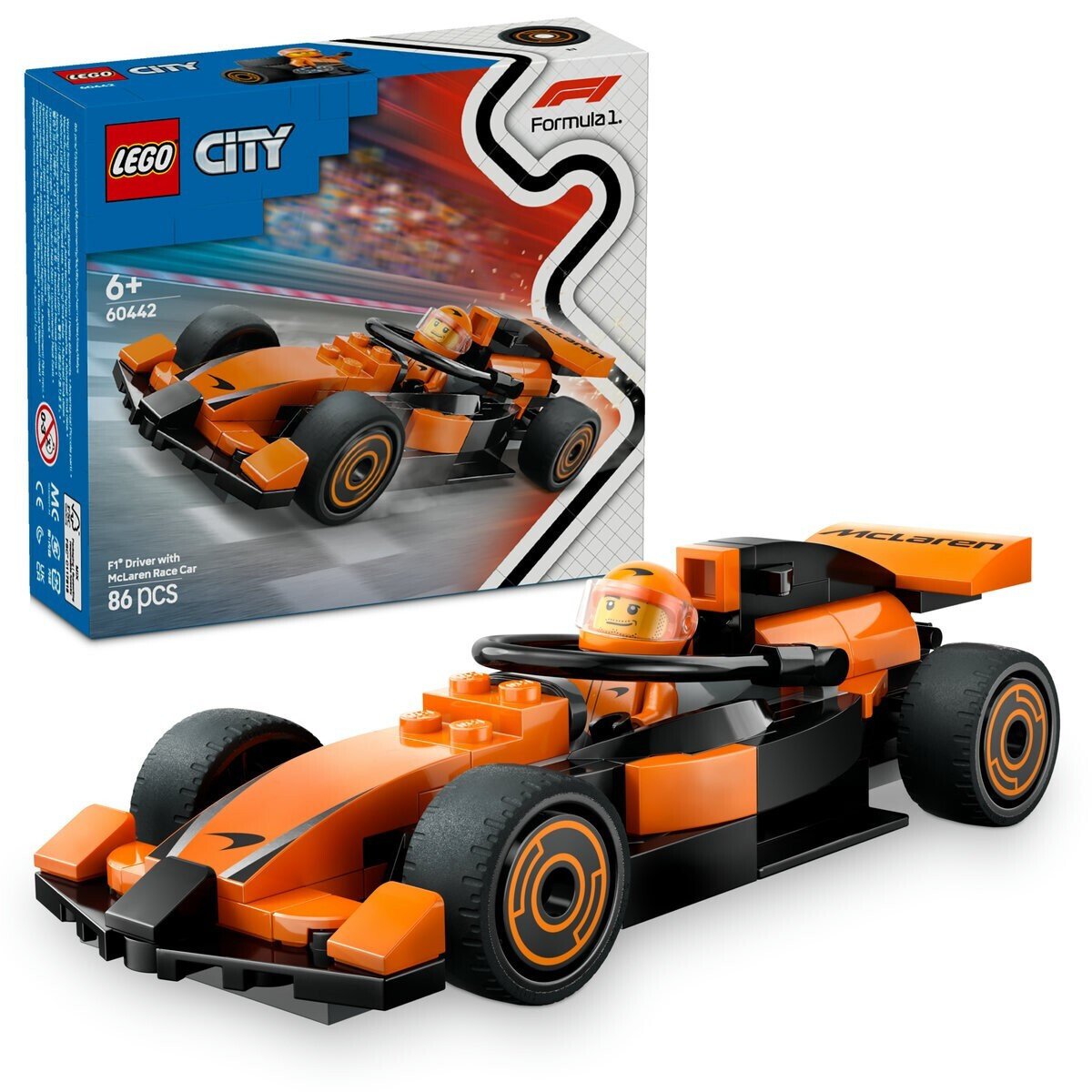 Lego City F1® Driver With Mclaren Race Car για 6+ Ετών 86τμχ - Image 4