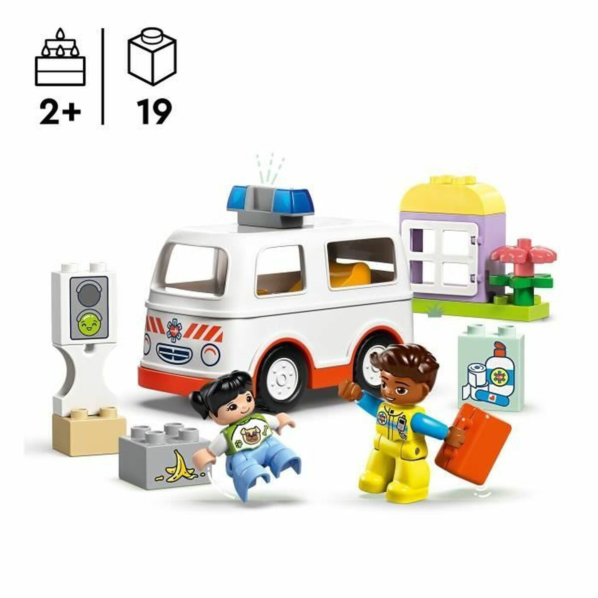 Lego Duplo Ambulance & Driver για 2+ Ετών 19τμχ - Image 11