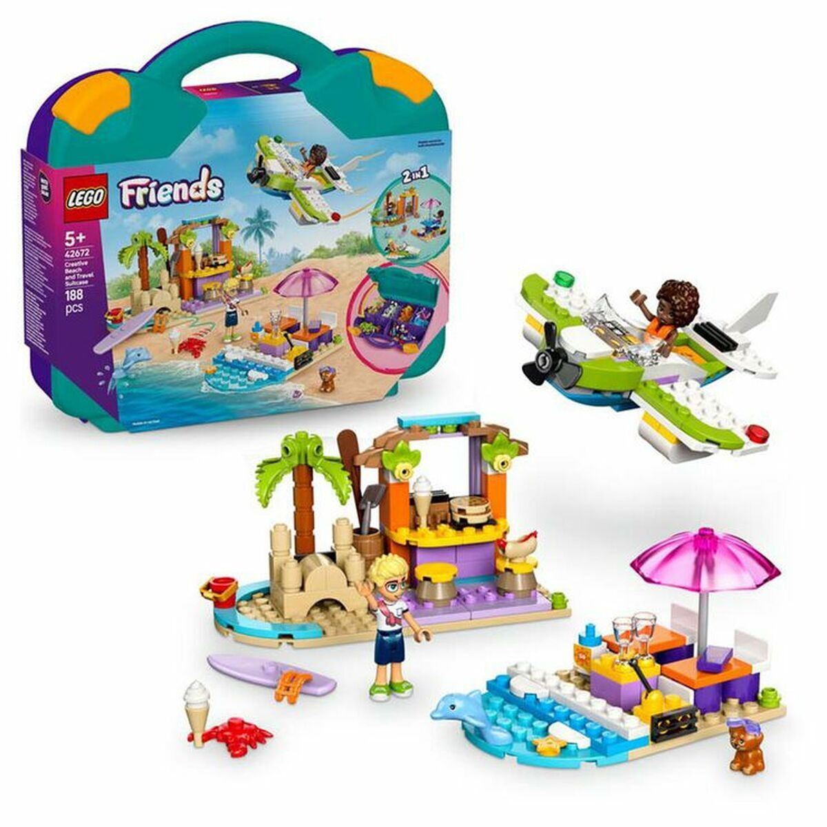 Lego Friends Creative Beach and Travel Suitcase για 5+ Ετών 188τμχ - Image 4