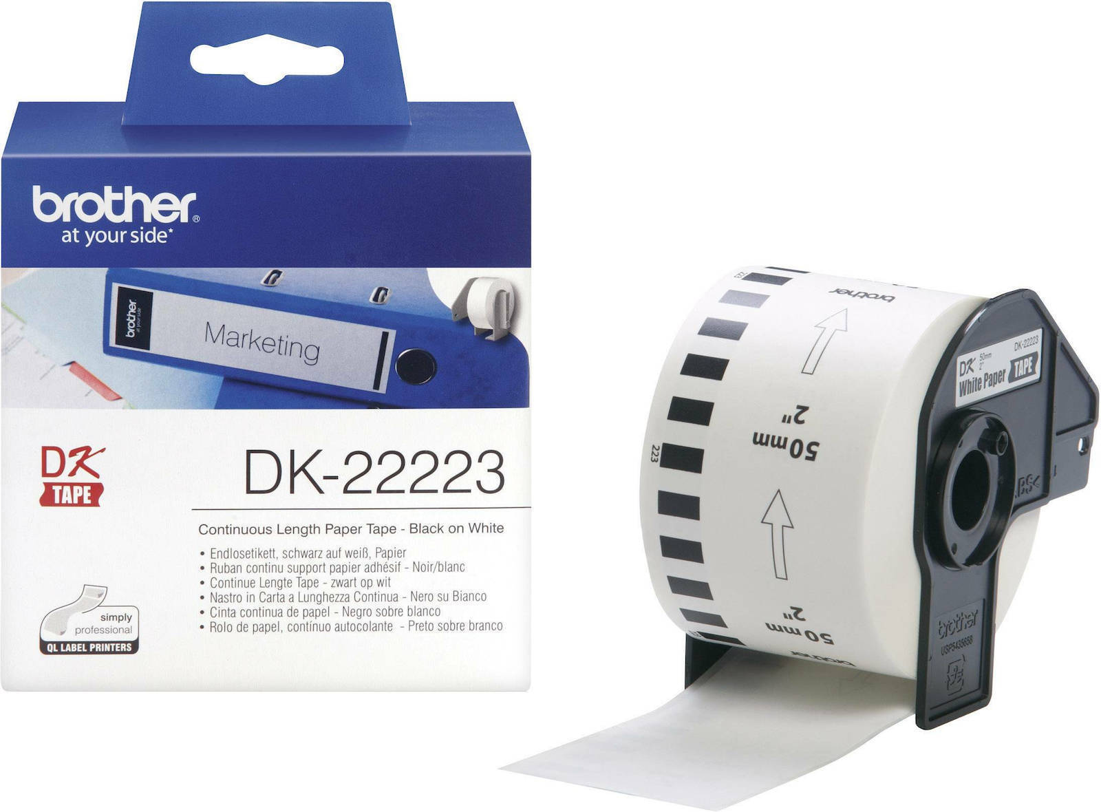 Brother DK22223 Ταινία Ετικετογράφου Συμβατή με Brother 30.5m x 50mm σε Λευκό Χρώμα - Image 3