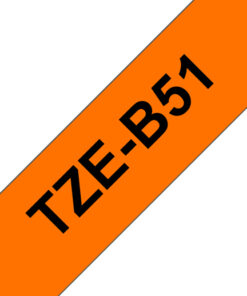 Alternative view of Brother TZe-B51 Ταινία Ετικετογράφου 5m x 24mm σε Πορτοκαλί Χρώμα