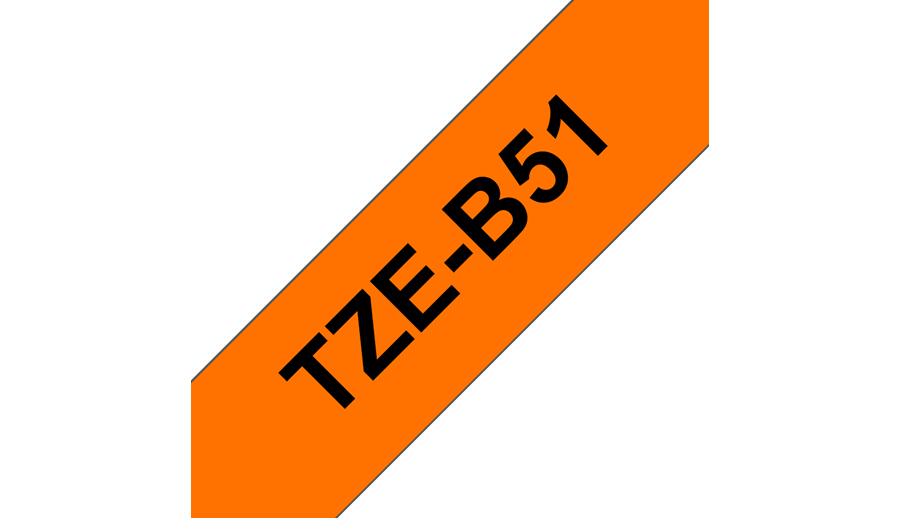 Brother TZe-B51 Ταινία Ετικετογράφου 5m x 24mm σε Πορτοκαλί Χρώμα - Image 2