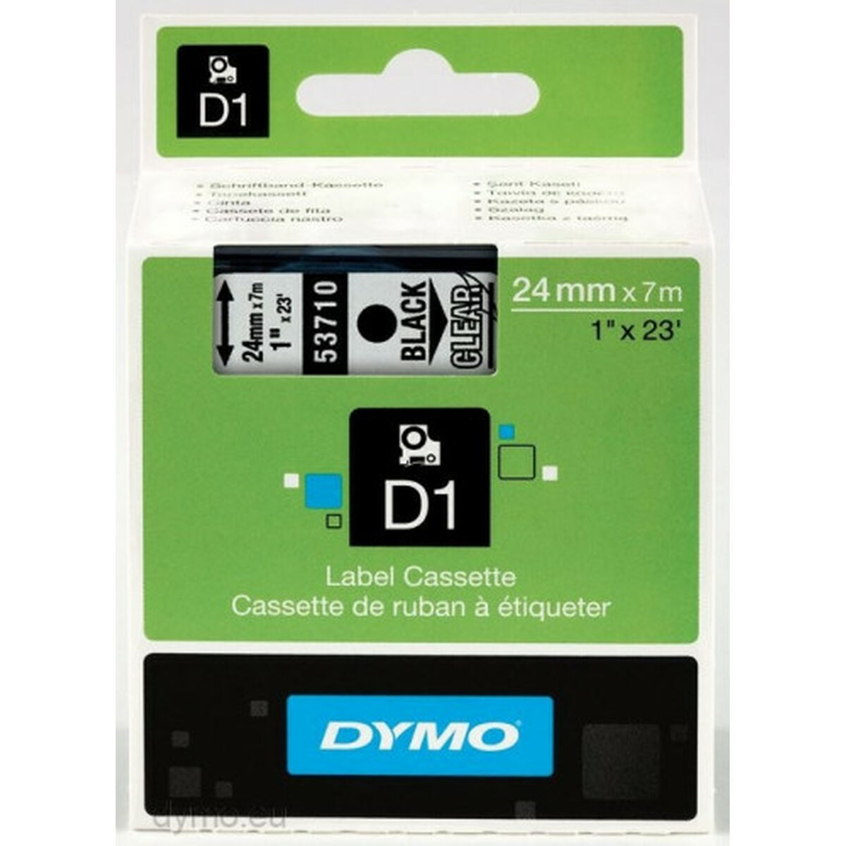 Dymo D1 Ταινία Ετικετογράφου 7m x 24mm σε Μαύρο Χρώμα - Image 3