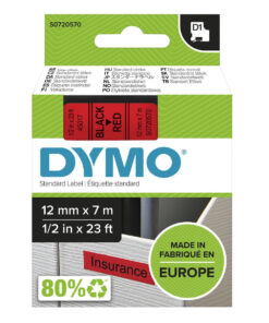 Dymo Ταινία Ετικετογράφου 7m x 12mm σε Κόκκινο Χρώμα