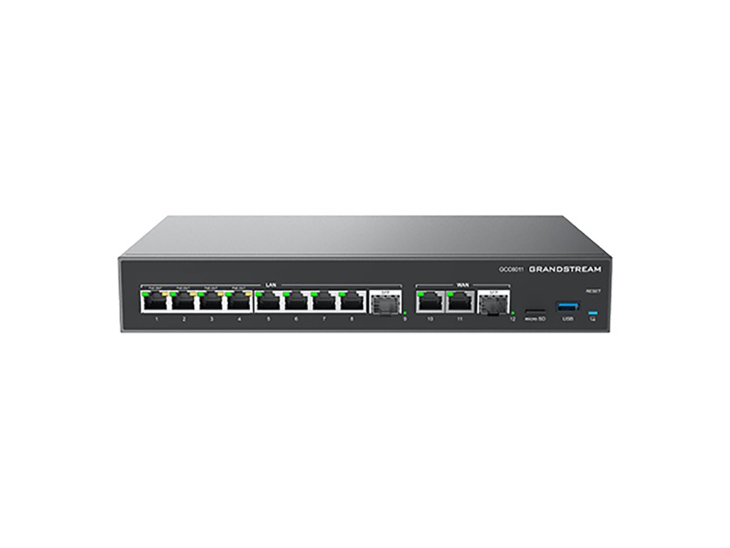 Grandstream Gcc6011 Uc+networking Convergence Device Vpn Router Ngfw Switch & & Ip Pbx 2x 2.5 Gigabit Sfp Ports 10x Gigabit Ethernet Ports