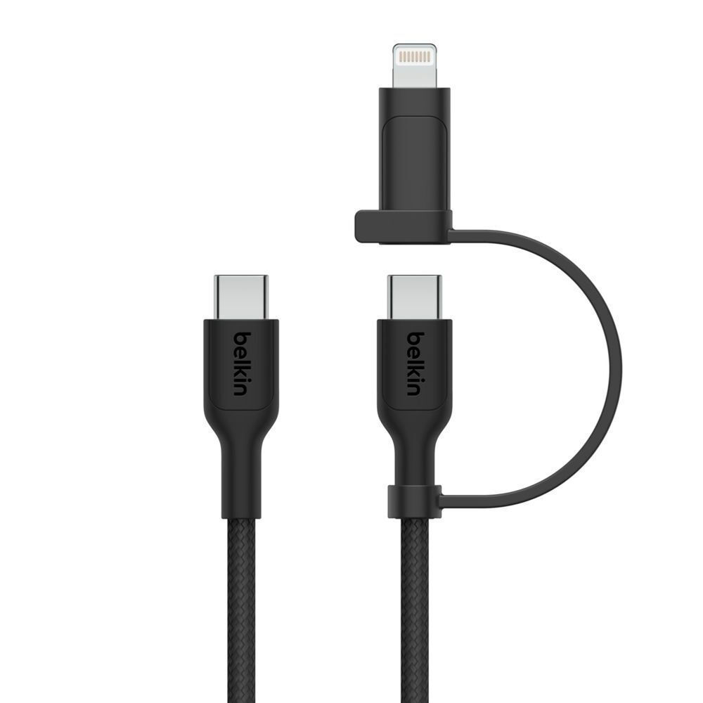 Belkin Braided USB to Type-C / Lightning Cable Μαύρο 1.5m (CAC003HQ1.5MBK) - Image 2