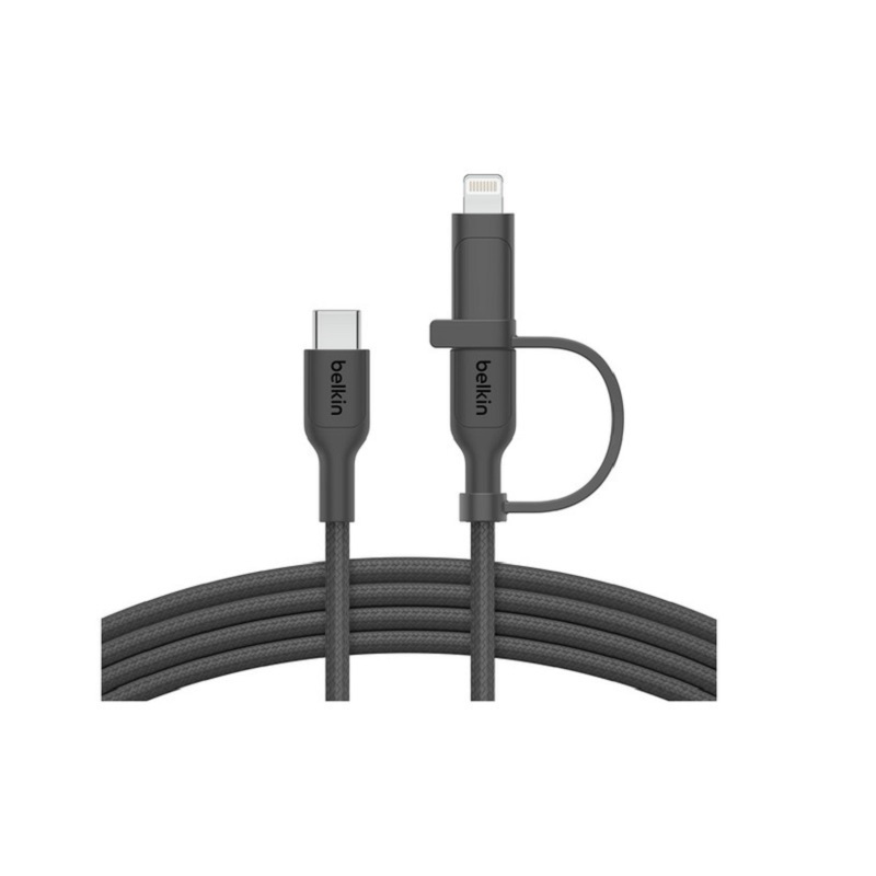 Belkin Braided USB to Type-C / Lightning Cable Μαύρο 1.5m (CAC003HQ1.5MBK)