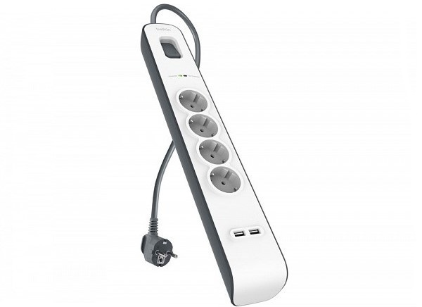 Belkin Πολύπριζο Ασφαλείας 4 Θέσεων με Καλώδιο 2m