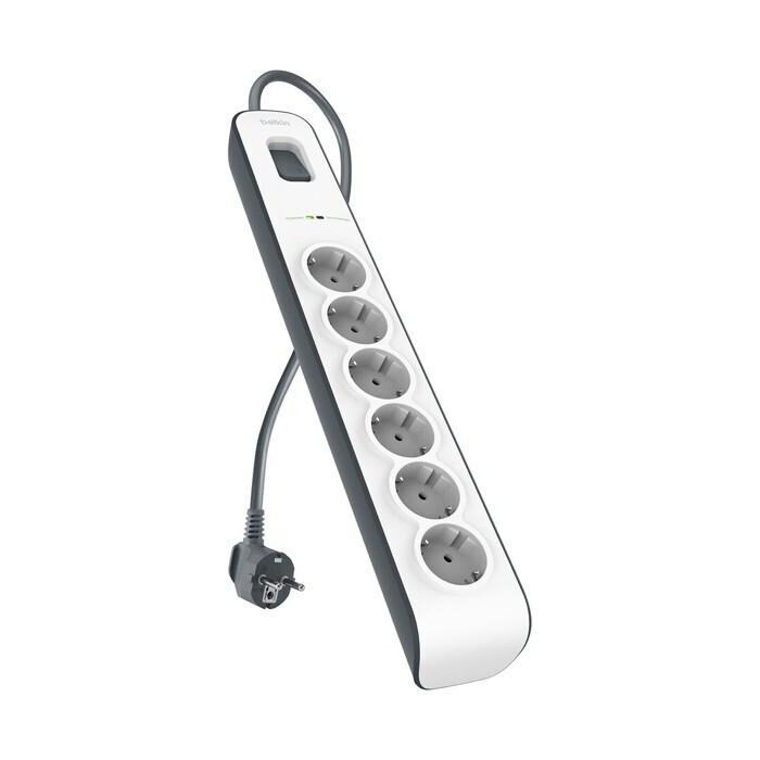 Belkin Πολύπριζο Ασφαλείας 6 Θέσεων με Καλώδιο 2m