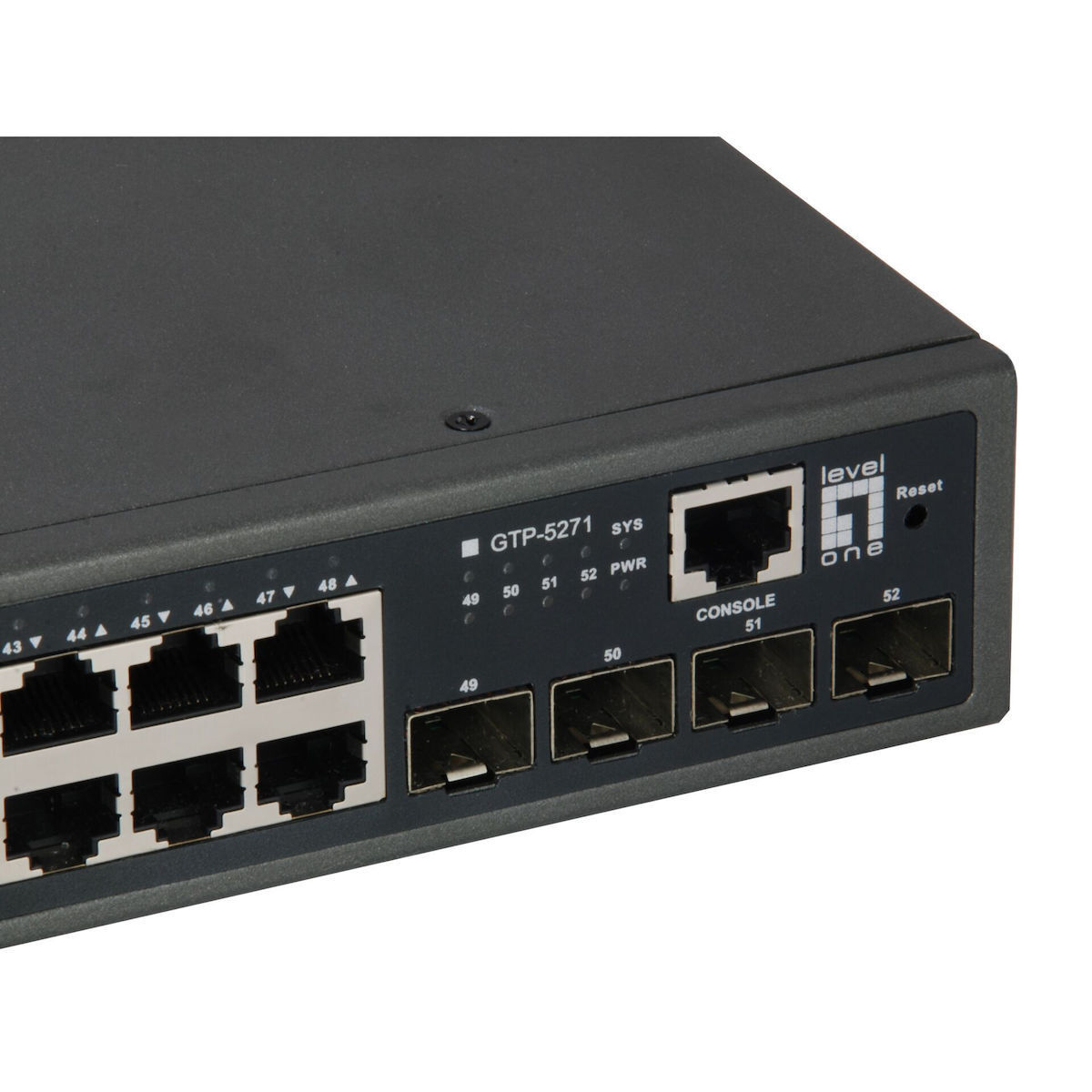 Level One GTP-5271 Managed L3 PoE+ - Image 2