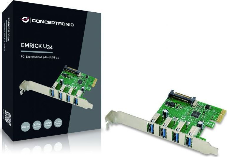 Conceptronic Κάρτα PCIe σε 4 θύρες USB 3.0 - Image 3
