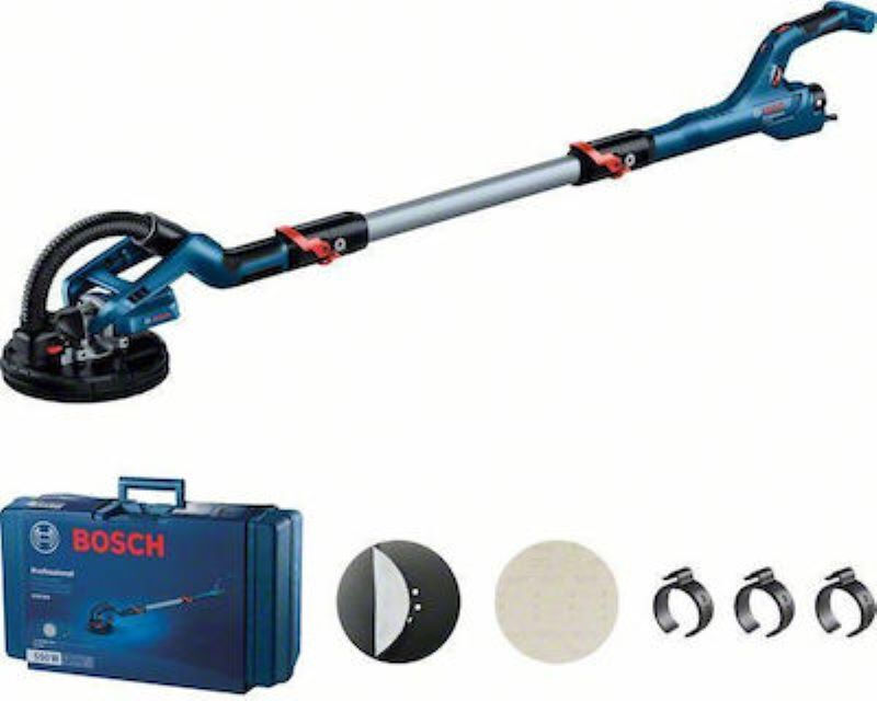 Bosch Τηλεσκοπικό Τριβείο Τοίχου 550W με Δυνατότητα Αναρρόφησης Σκόνης GTR 55-225