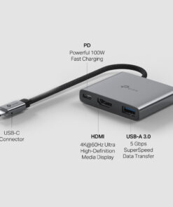 Alternative view of TP-LINK UH3020C USB-C Docking Station με HDMI 4K PD