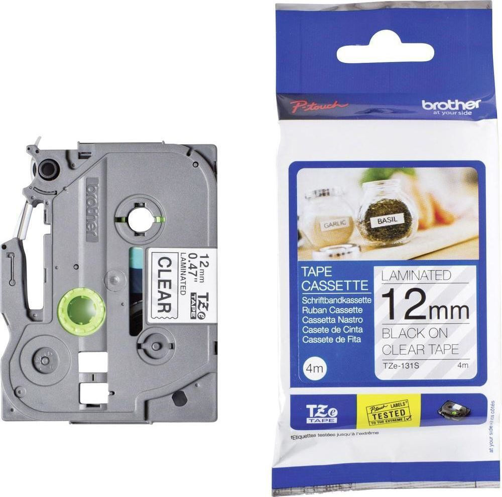 Brother TZE131S Ταινία Ετικετογράφου 4m x 12mm σε Διάφανο Χρώμα - Image 2