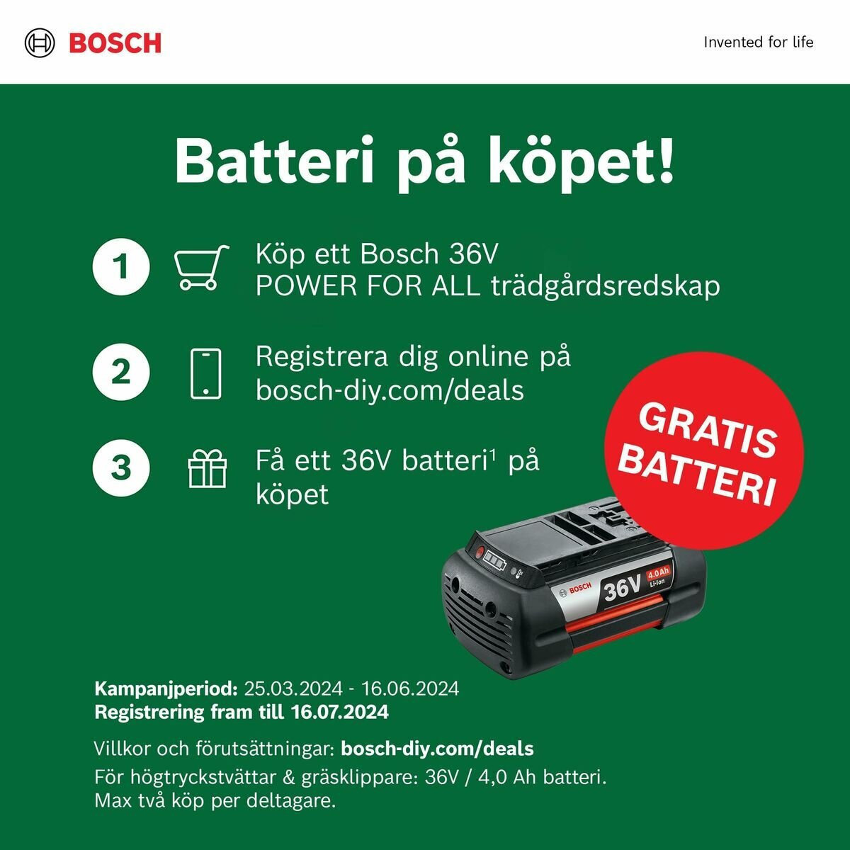 Bosch AdvancedRotak Μηχανή Γκαζόν Μπαταρίας - Image 5