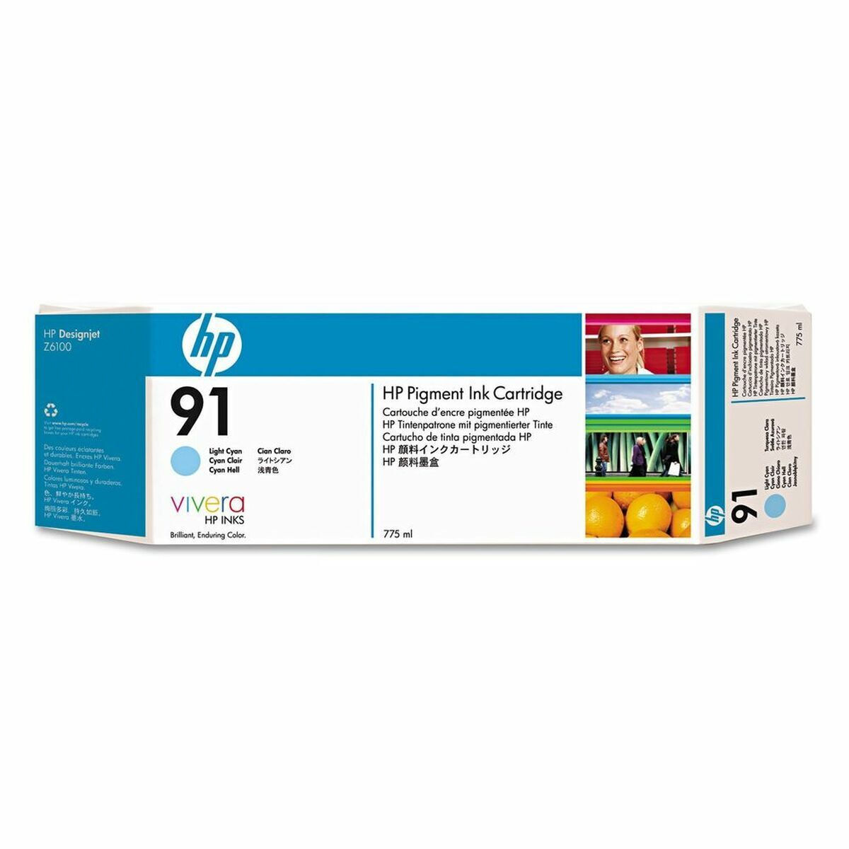 HP 91 Γνήσιο Μελάνι Εκτυπωτή InkJet Ανοιχτό Κυανό (C9470A) - Image 2