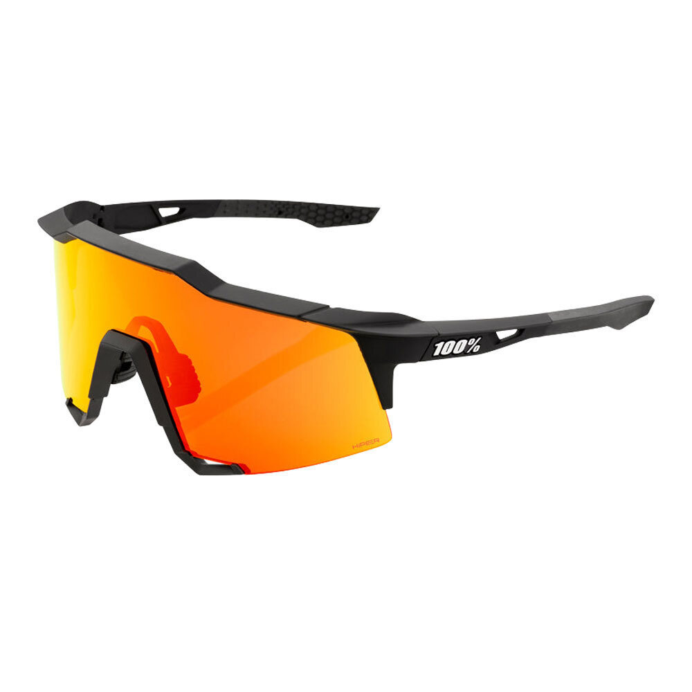 100% Γυαλιά Ηλίου Μαύρα με Κοκκάλινο Σκελετό