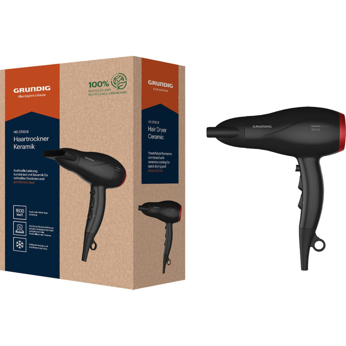 Grundig Hd 3700 B Πιστολάκι Μαλλιών - Image 2