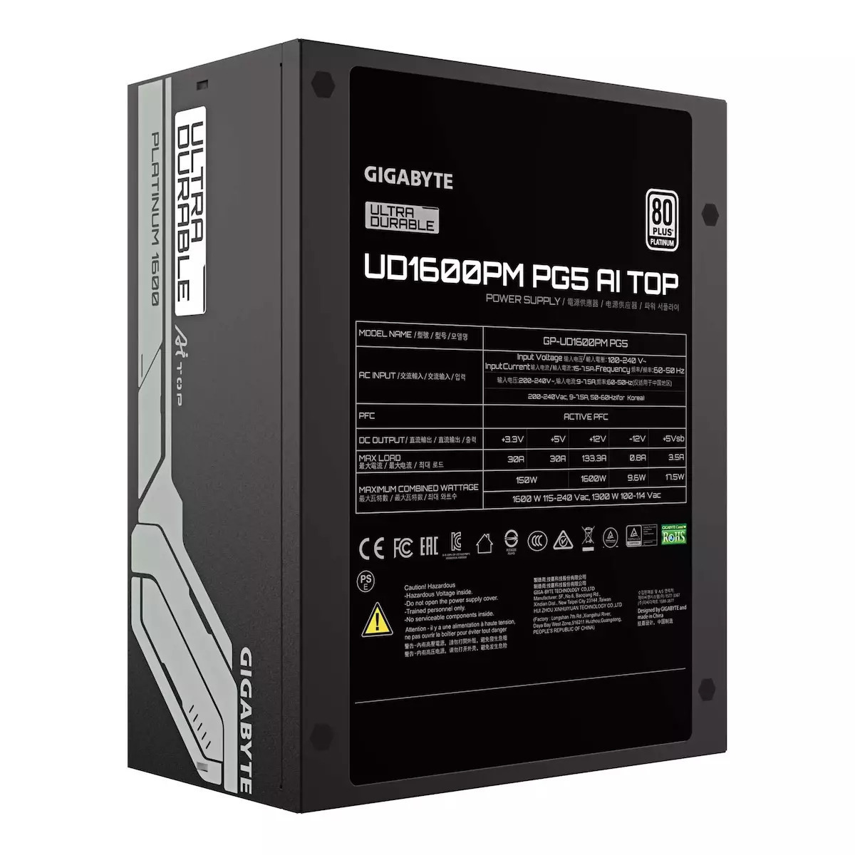 Gigabyte 1600W Full Modular 80 Plus Platinum (GP-UD1600PM-PG5) - Image 5