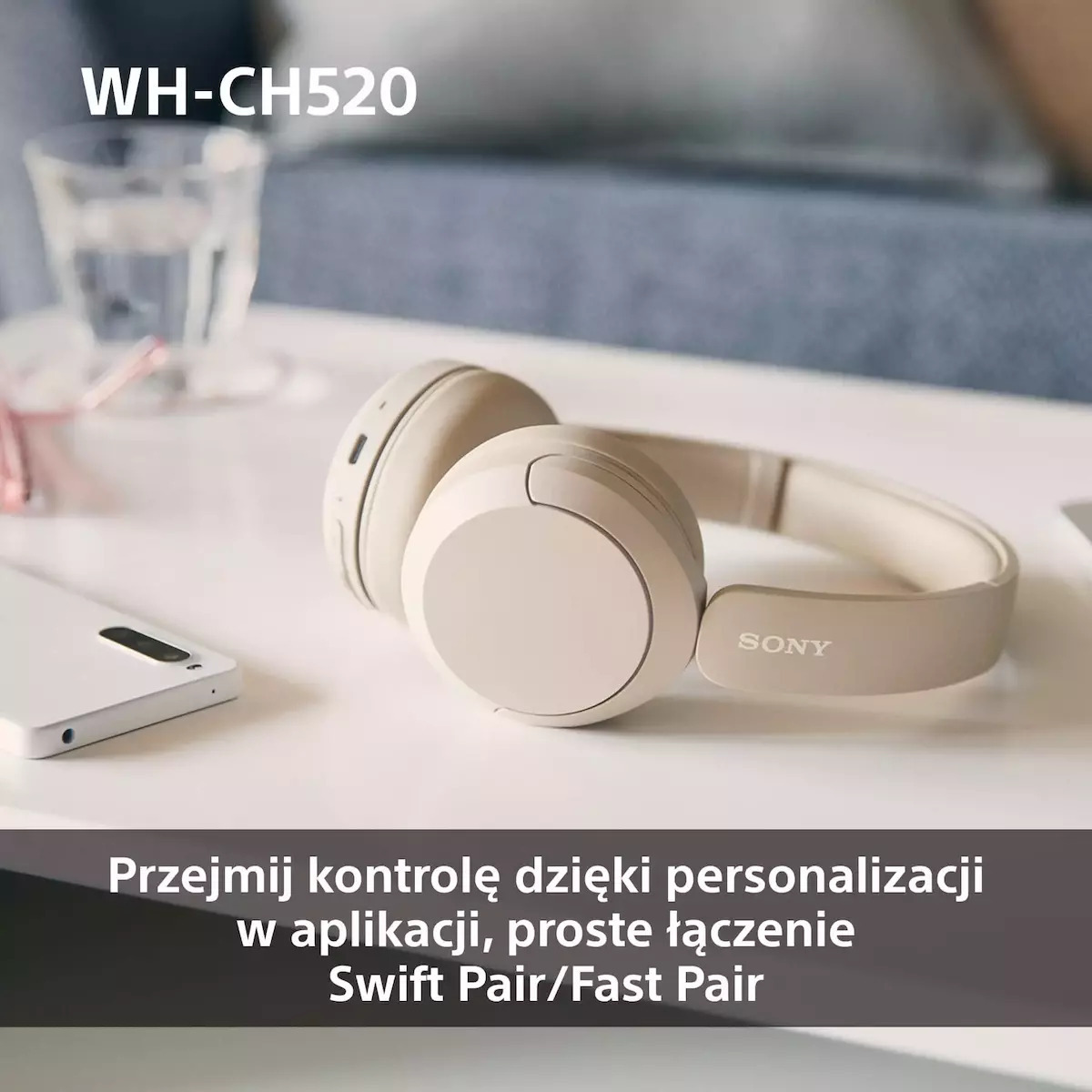Sony WH-CH520 Ασύρματα / Ενσύρματα On Ear Ακουστικά με 50 ώρες Λειτουργίας και Quick Charge Κίτρινα - Image 8