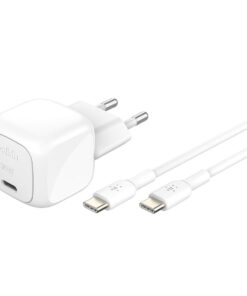 Belkin Φορτιστής με Θύρα USB-C και Καλώδιο USB-C - USB-C 30W Λευκός (BOOST Charge)
