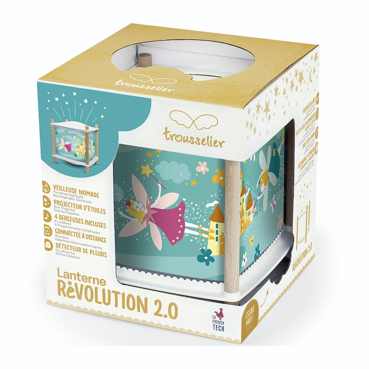 Trousselier Led Περιστρεφόμενο Παιδικό Φωτιστικό Projector Princess με Προβολή Αστεριών Πολύχρωμο - Image 3