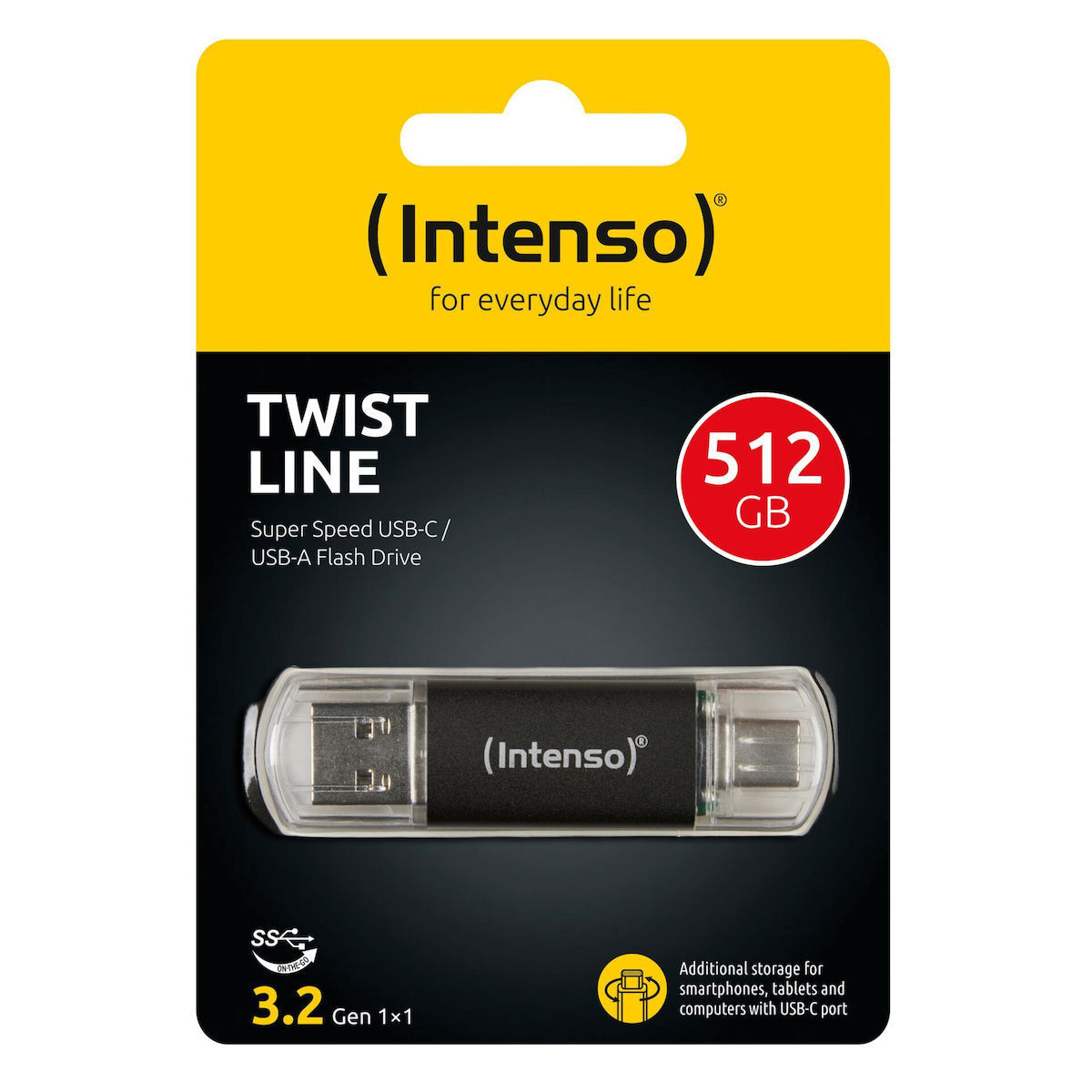 Intenso Twist Line 512GB USB 3.2 Stick με σύνδεση USB-C & USB-A - Image 3
