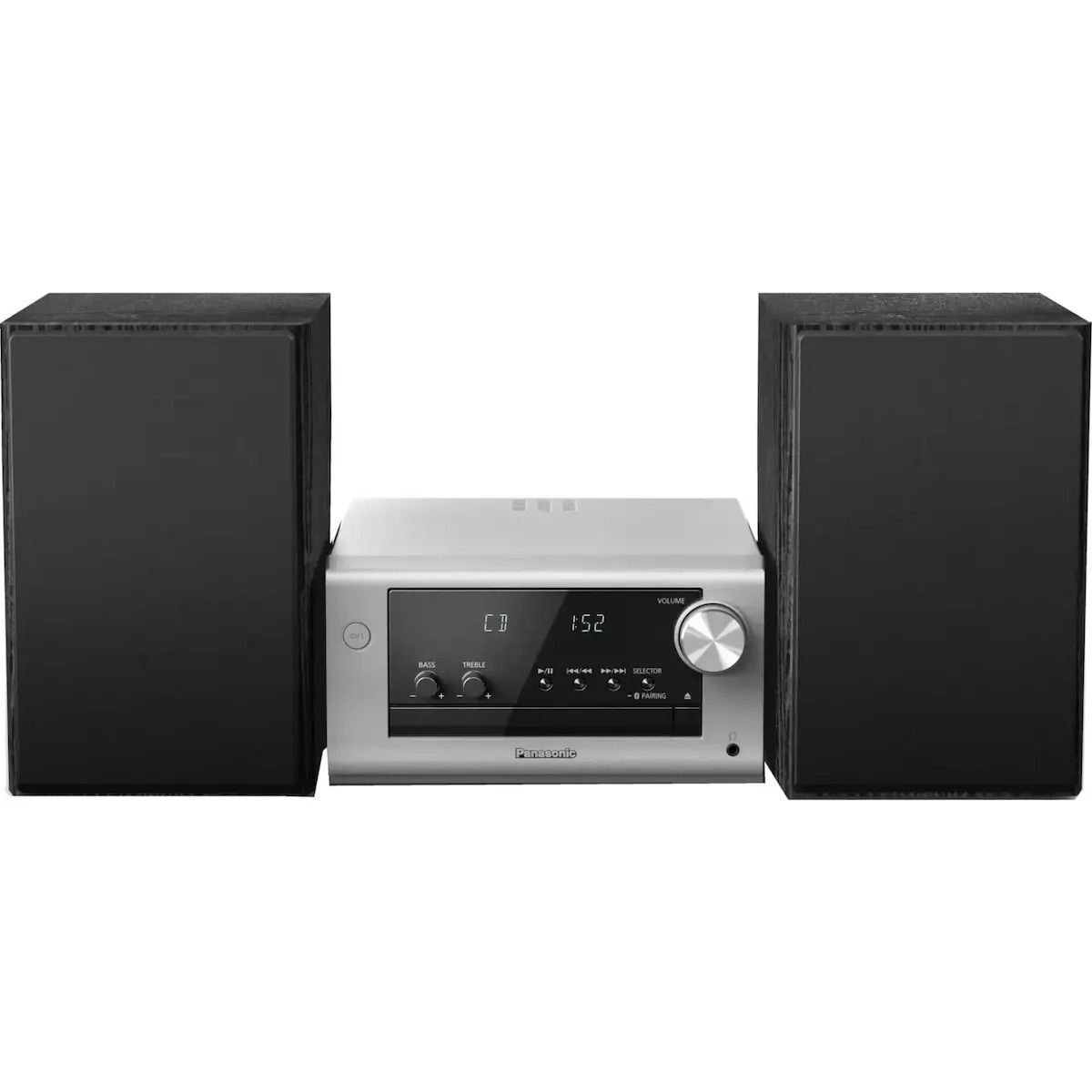 Panasonic Ηχοσύστημα 2.0 SC-PM702EG-S 80W με CD Player και Bluetooth Ασημί