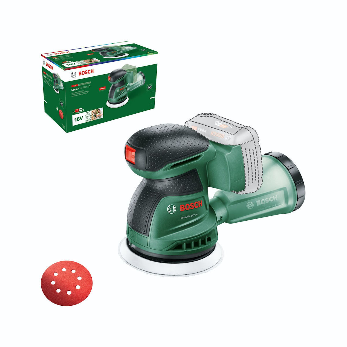 Bosch EasyOrbit Έκκεντρο Τριβείο 125mm Μπαταρίας Solo