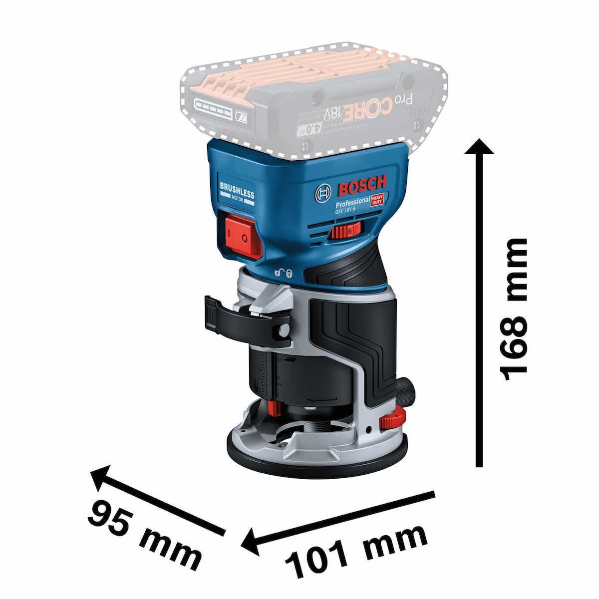 Bosch GKF 18V-8 Κάθετη Φρέζα 18V Solo - Image 3