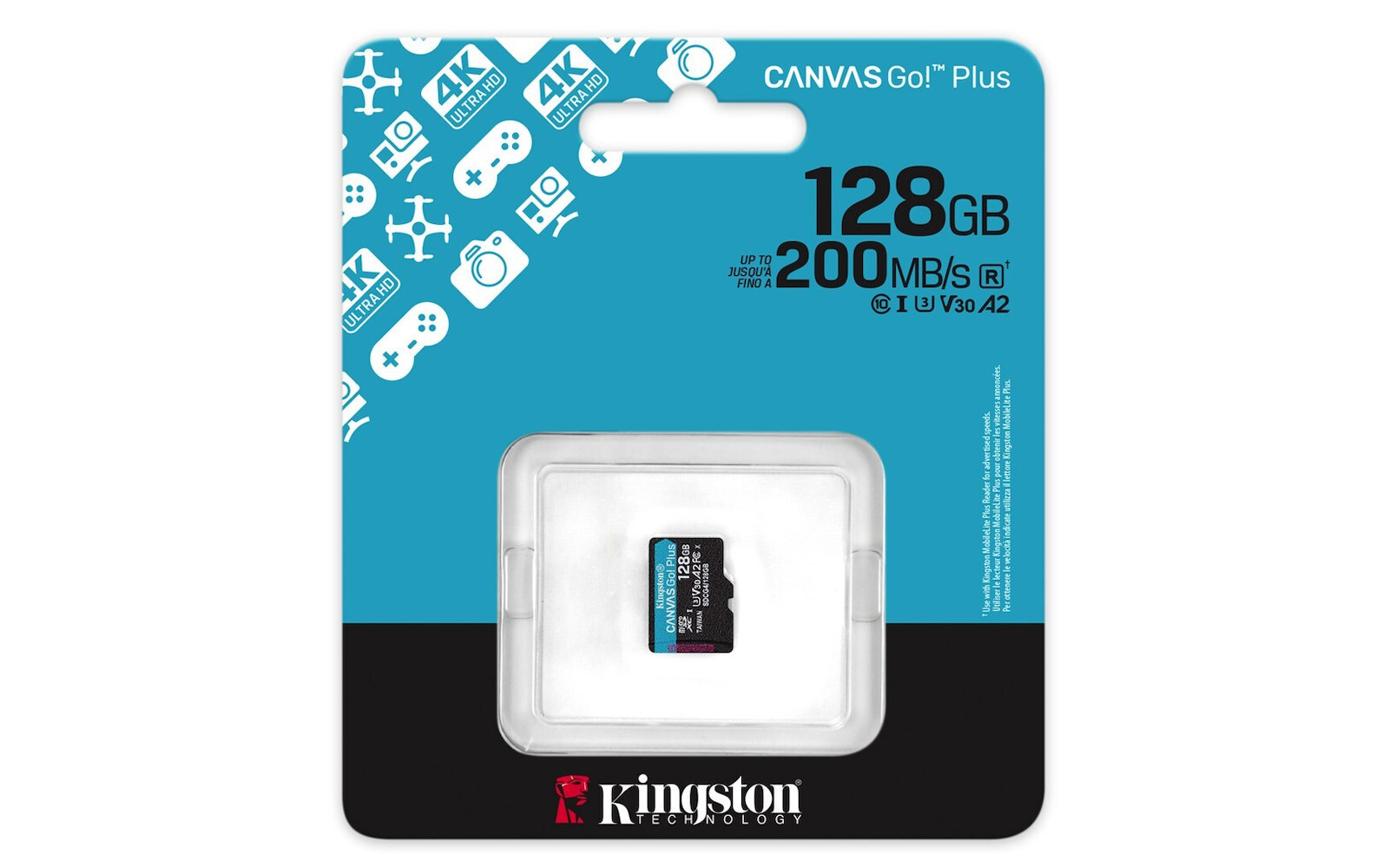 Kingston Canvas Go Plus microSDXC 128GB Class 10 U3 A2 UHS-I - Image 2