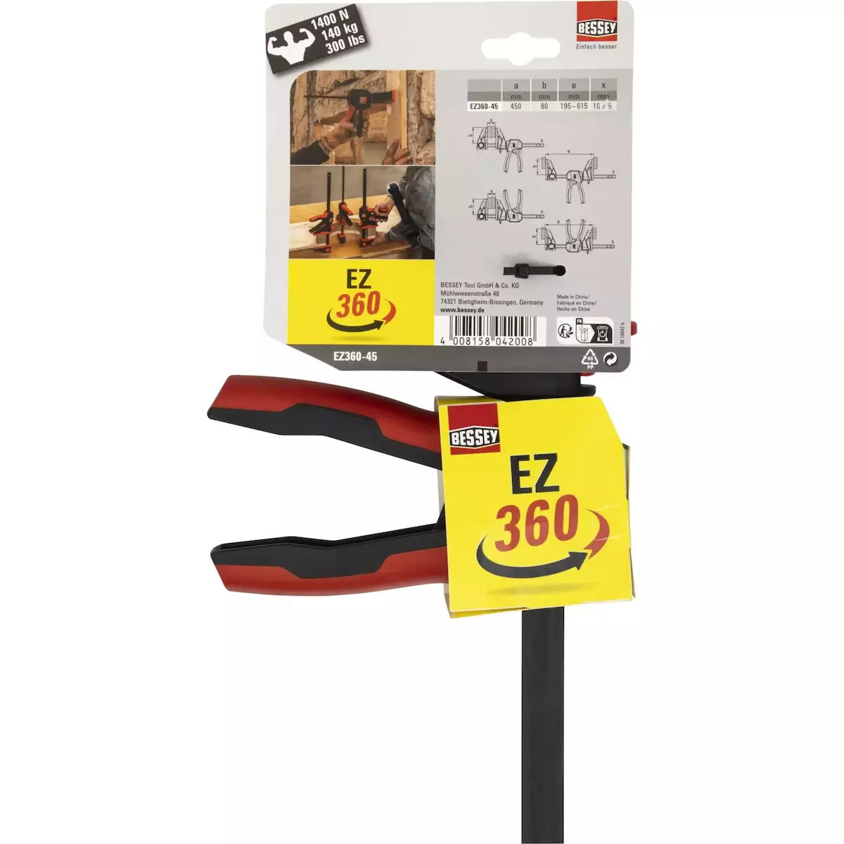 Bessey EZ360-45 Σφιγκτήρας Τύπου "F" με Μέγιστο Άνοιγμα 450mm - Image 3