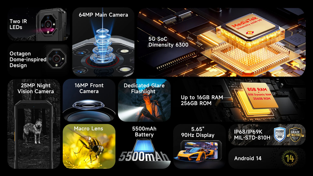 Ulefone Armor X32 Pro 5G Dual SIM (8/256GB) Future Black - Image 10